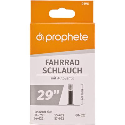 Fahrradschlauch PROPHETE, schwarz, Fahrradschläuche, 48mm, Autoventil (AV), 29 Zoll (73,66cm)