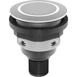 STLRBI0201C005 - Drucktaster - 1 S, START, silber, LED-Ring blau