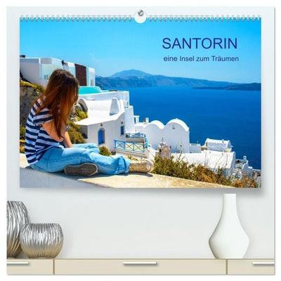 Santorin - eine Insel zum Träumen (hochwertiger Premium Wandkalender 2027 DIN A2 quer), Kunstdruck in Hochglanz