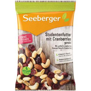 Seeberger Studentenfutter, mit Cranberries, geröstet, 125g