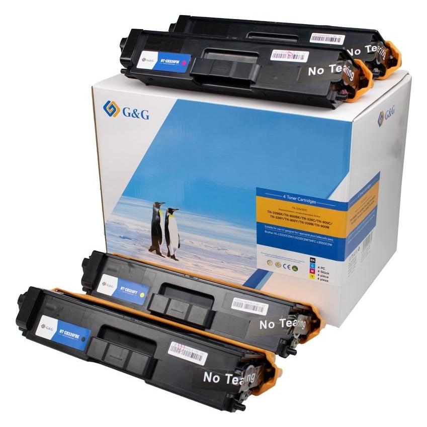 G&G Toner-Multipack- ers. Brother TN-329/ TN-900 4 Stück (BK, C, M, Y) (15017)