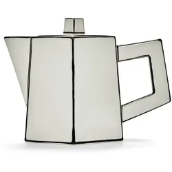 Serax Porzellan Kaffeekanne / Teekanne CARTE BLANCHE weiß/schwarz