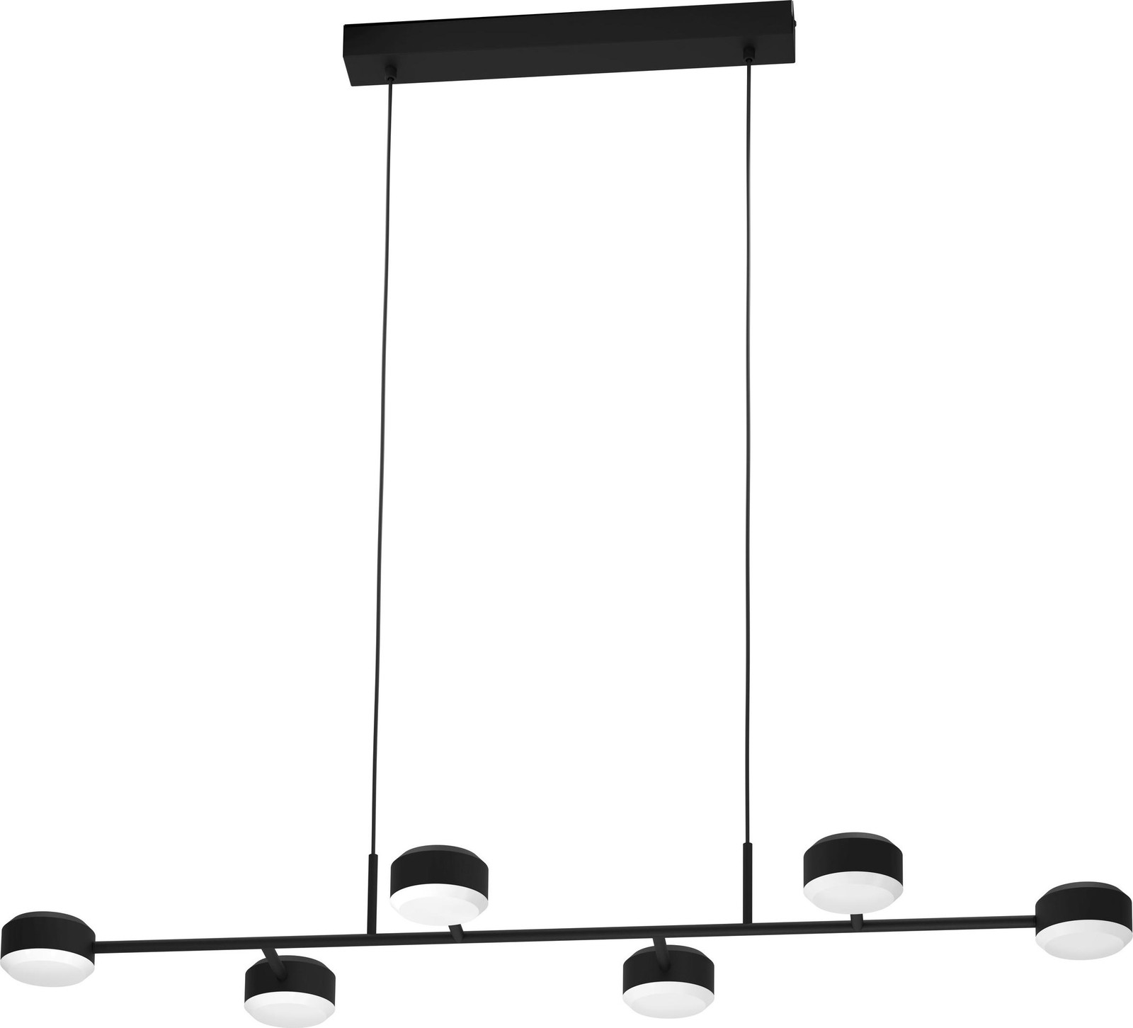 Eglo Clavellina Moderne Hanglamp, Zwart/Wit, B/D/H: 120 x 110 x 40 cm