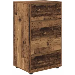 Helloshop26 - Aufbewahrungsschrank 2er-Set rechteckig praktisch ergonomisch 60 x 48 x 105 cm aus antikem Holzwerkstoff