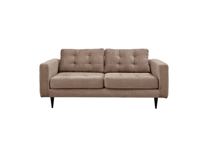 Canapé capitonné velours 3 places beige