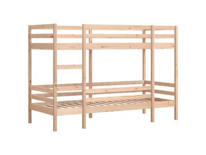 KTHLBRH Etagenbett 90 x 190 cm Kiefernholz Mit Schutzseiten, Gestell 195 x 97 x 142 cm, robust und stabil