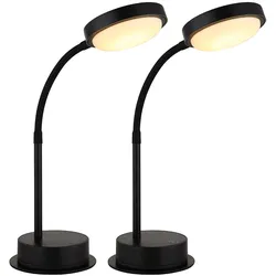 2x LED Tischlampe Tischleuchte Arbeitszimmerleuchte Touchdimmer Schwarz H 38 cm