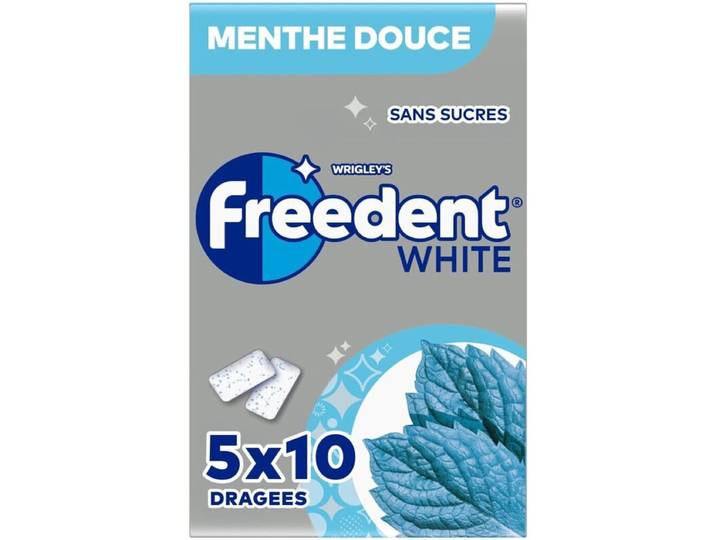 FREEDENT chewing gum soft mint 5 Packs of 10 Sugars - 70 g