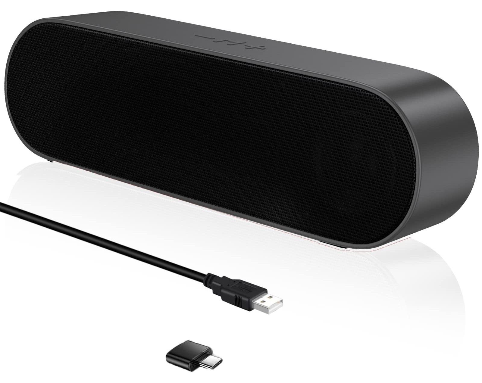 Selius USB-Luidspreker Soundbar, Draagbare Mini-Soundbar voor Computer