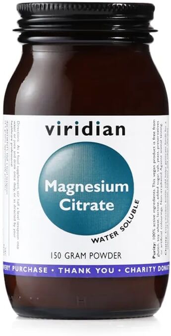 Viridian Citrato De Magnésio Em Pó 150g