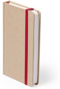 Bloc notes personnalisé Bosco carton recyclé rouge
