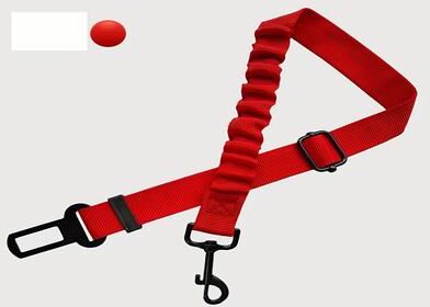 Multisell Products Hub Elastic Nylon Retractable Safety Restraint Adjustable Dog Seat Belt Harness With Secure Clasps For All Dog Sizes red
