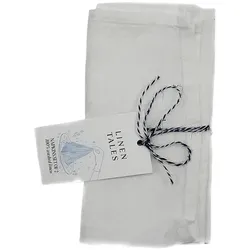 Linen Tales leichte Leinen Servietten 2er Set - 40 x 40 cm