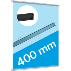Posterklemmschiene (1 Paar), 2 Aufhänger, Kunststoff, transparent, 400 mm