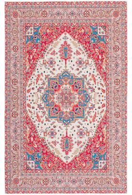 SAFAVIEH Tucson Machine Washable Slip Resistant Cynthia Oriental Medallion Rug