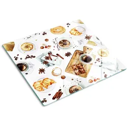 GLASPLATTE 60x52 cm Morgenkaffee