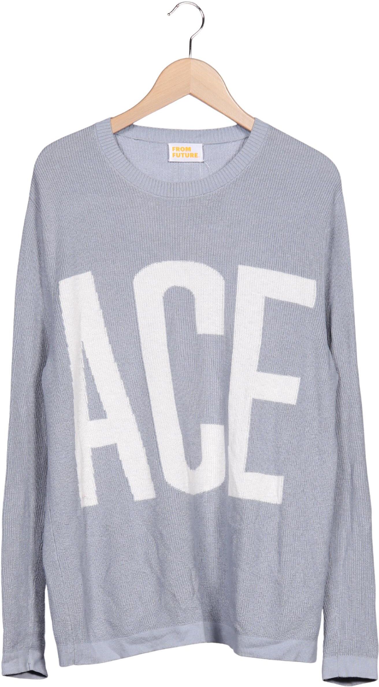 From Future Herren Pullover, Hellblau, Gr. L, Kaschmir / Baumwolle - Second Hand