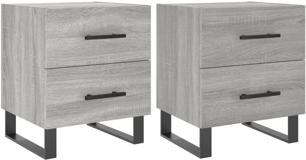 Borough Wharf Introduce an air of modern charm to your interior with these bedside cabinets! Grey Sonoma 47.5cm H X 40cm W X 35cm D