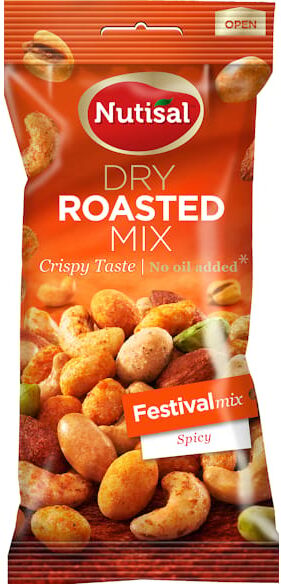 NÃ¶tter Festival Spicy mix, saltade, 60g 14st