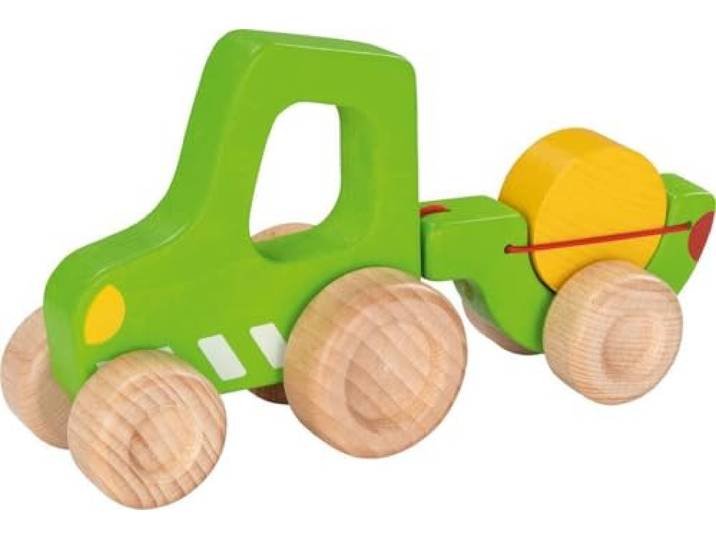 GOKI - Tractor met aanhanger, niet voor auto's en vrachtwagens, meerkleurig (55876)