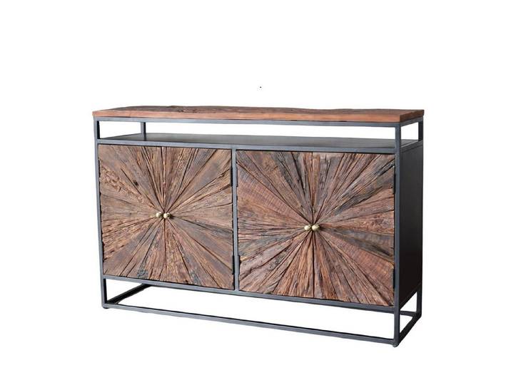 baario Sideboard Sideboard MERID Altholz, Metall recyceltes Altholz Treibholz Design Handarbeit