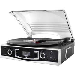 soundmaster PL590SW Stereoanlage Plattenspieler, DAB+, UKW, AUX, USB, Aufnahmefunktion Schwarz
