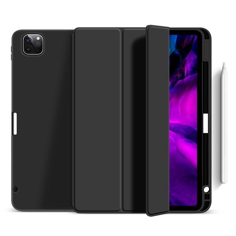 eSTUFF MIAMI Pencil Case für das iPad Pro 11" (2024/2025) - Black PU leather/Clear ES68201210-BULK