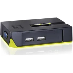 LevelOne Kvm-0222, KVM Switch, Grün, Schwarz