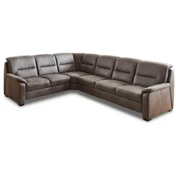 ComfortPlan Ecksofa Mafalda Mikrofaser Braun Nougat