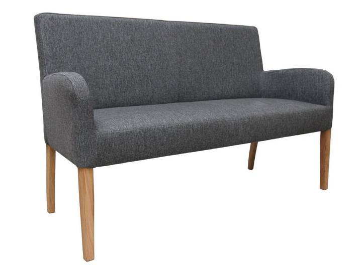 Sitzbank aus Stoff 123 cm mit Holzgestell Alfo