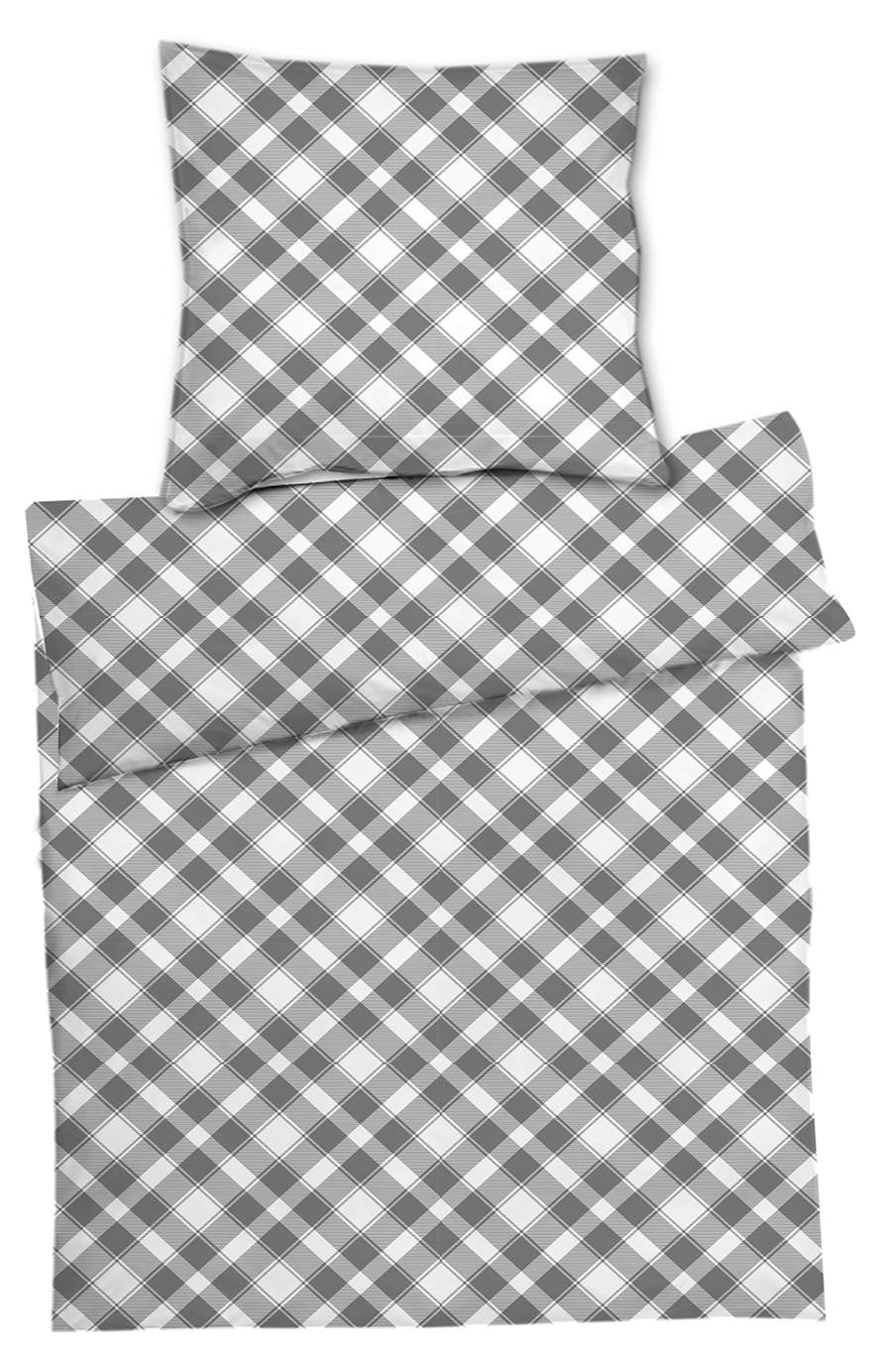 Mojawo 2-delige microvezel seersucker beddengoed set met rits, 135 x 200 cm
