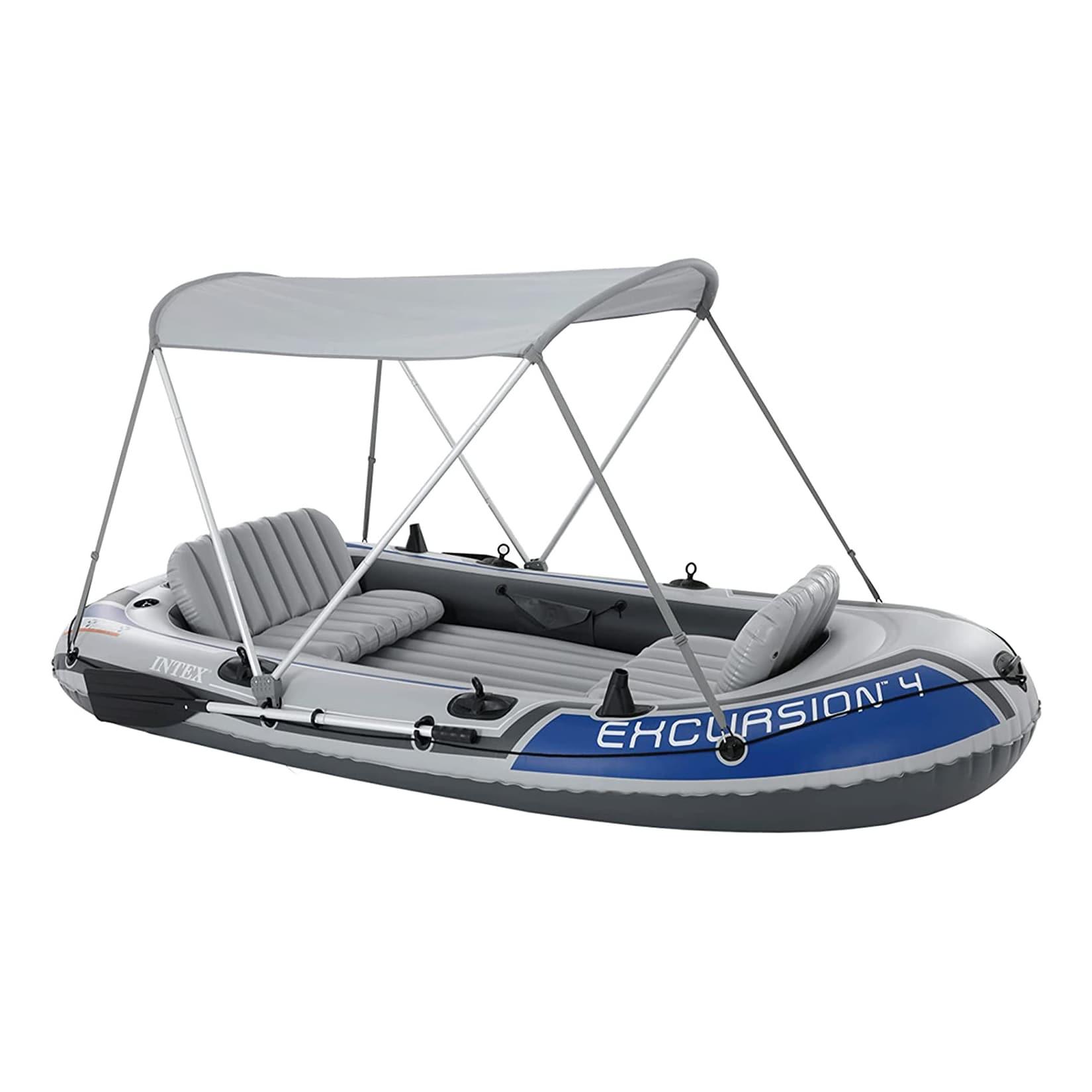 INTEX 68600 - Boots-Überdachung (160x142cm) Dach Schlauchboot Sonnenschutz