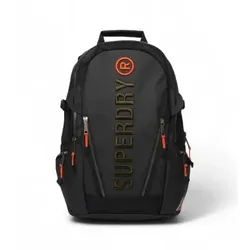 Superdry für Damen. W9110391A Rucksack aus Canvas mit schwarzer Stickerei (OSFA), Lässig, Polyester