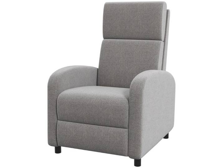 Fauteuil relax inclinable jusqu'à 160° manuellement avec repose-pieds intégré charge max. 120kg grand confort gris