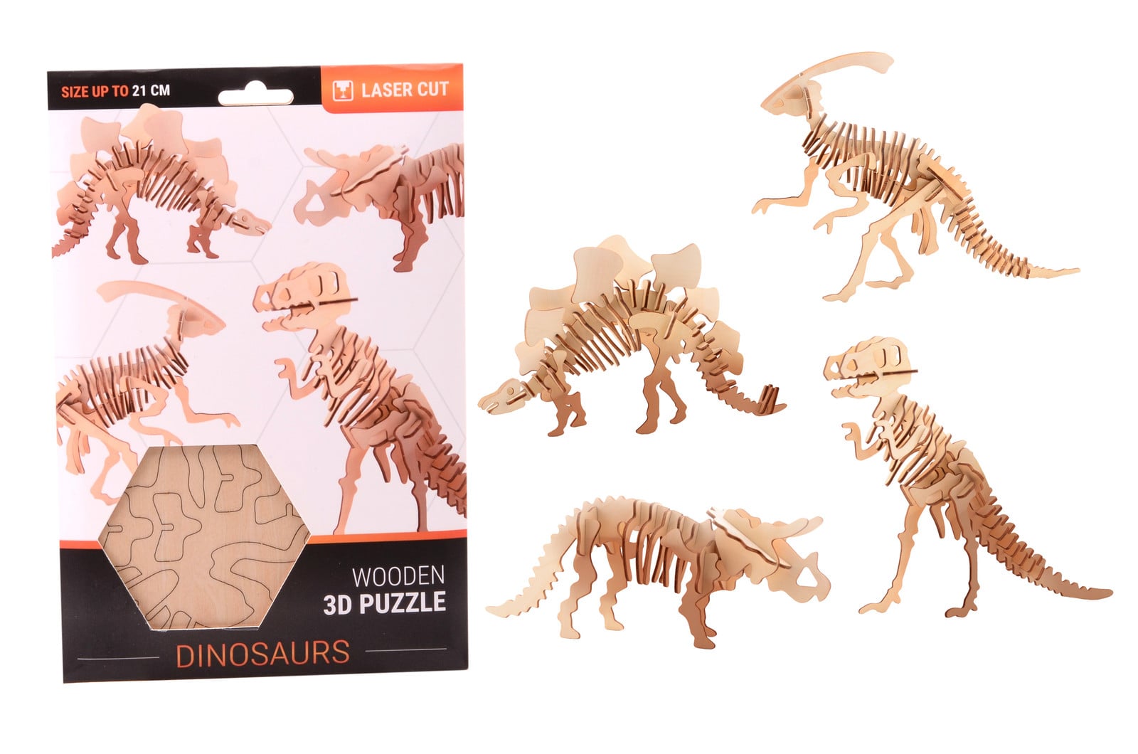 Johntoy 3D Houten Dinosaurus Puzzel