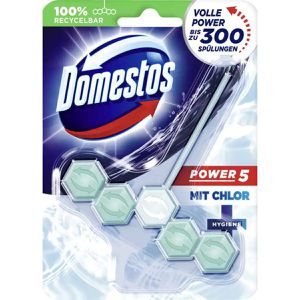 Domestos WC-Duftspüler Power 5, Hygiene+ mit Chlor, Einhänger mit Stein