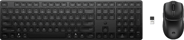 Pack Teclado + Ratón - HP 490C, Inalámbrico, Teclas programables, Multidispositivo, Bluetooth, Negro
