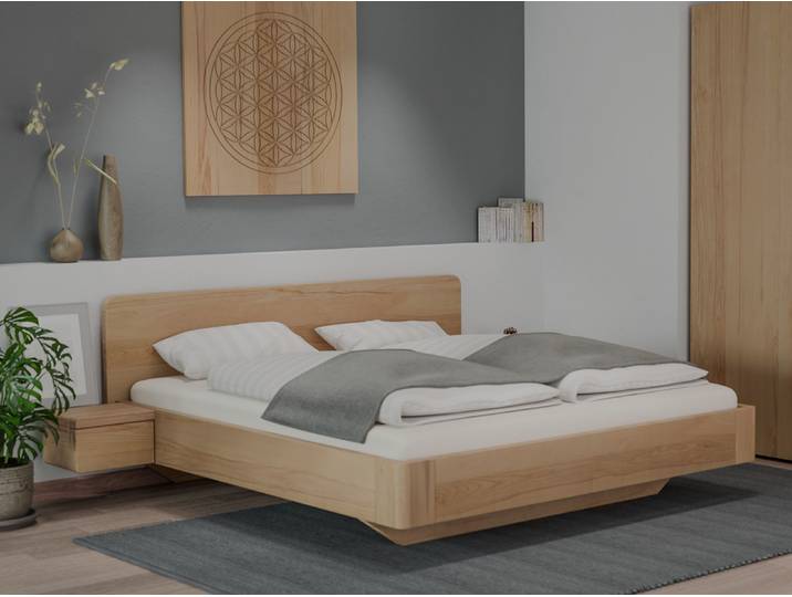 Bett Kernbuche „Clara“ 90 x 220 cm Massivholz Buche