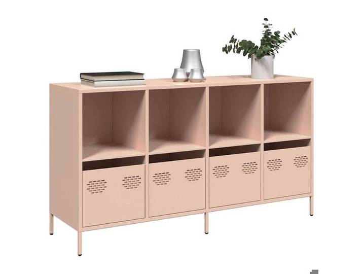 Buffet commode chambre vidaxl rose 135x39x73 5 cm acier laminé à froid b102