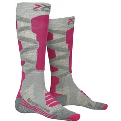 X-SOCKS® SKI SILK MERINO 4.0 WOMEN - Skisocken für Damen - grey mel./pink (G144)...