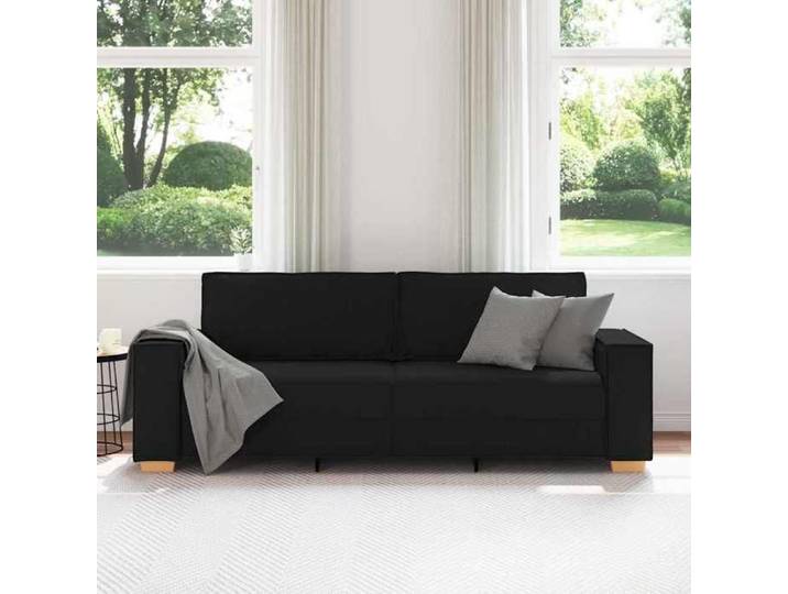 NEUF®Mobilier/Siège de salon - BESTMEUBLE - Canapé 3 places - Dossier Rembourrés - Noir 220x78x84cm Tissu FR1874254