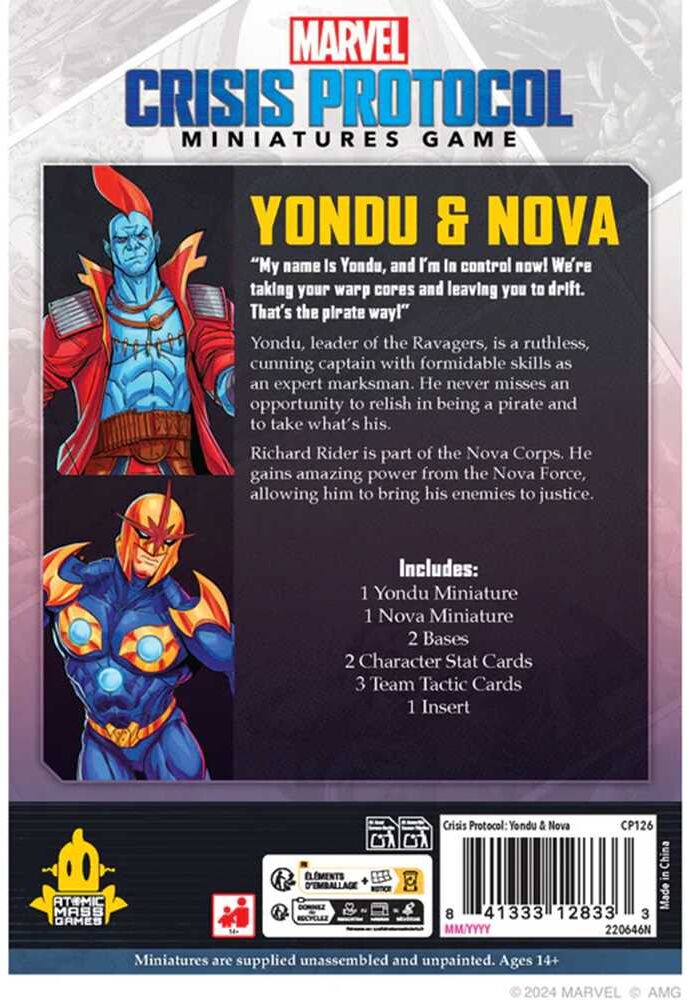 Marvel: Crisis Protocol Nova ; Yondu Character Pack for Tabletop Skirmish Games, Ages 14+, 2-Player, by Atomic Mass Games