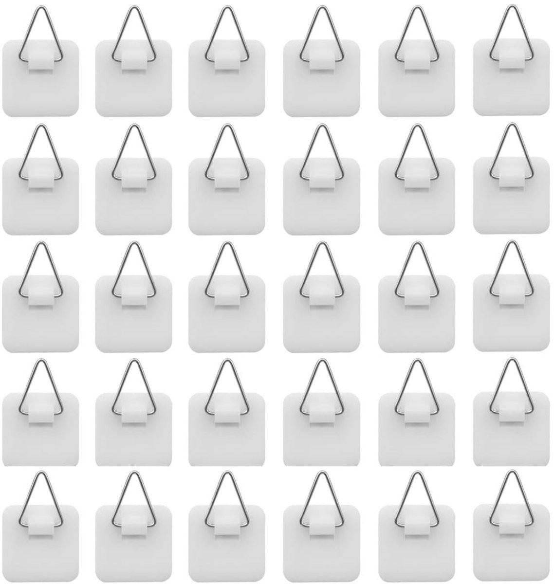 Allecto Vierkante Fotostickers - 30 stuks Onzichtbare en Sterke Kleefhaken voor Kleine Voorwerpen