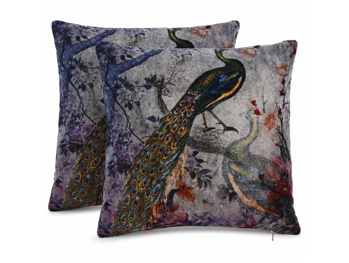 Lot 2 coussin en coton multicolore 45x10x45 cm