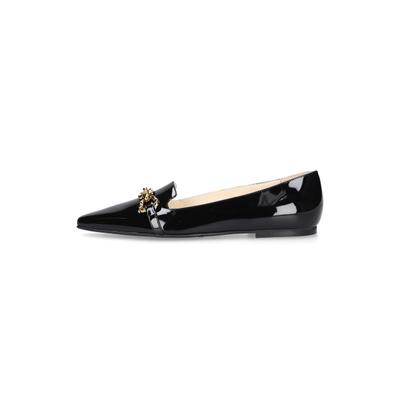 Loafer HENRY STEVENS "Madison HVL", Damen, Gr. 40, Leder, schwarz, Lackleder, Schuhe Loafer, Damen Pump mit Absatz handgefertigt, Lederschuh