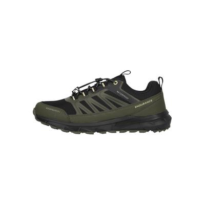 Trainingsschuh ENDURANCE "Ferill", Damen, Gr. 41, grün (dunkelgrün, schwarz), Kunstfaser, Lederimitat, Schuhe, mit wasserdichter, atmungsaktiver Eigenschaft