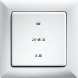 Eltako 30000447 Funktaster 55x55mm batterie- und leitungslos, reinweiß glänzend FZT55-wg
