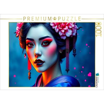 CALVENDO Puzzle Ein Motiv aus dem Kalender Dunkle Eleganz der Geishas | 1000 Teile Lege-Größe 64x48cm Foto-Puzzle für glückliche Stunden