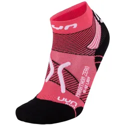 UYN Run Marathon Zero Laufsocken mit Cool-Air-Flow Technologie aus Natex Damen coral/white 35-36