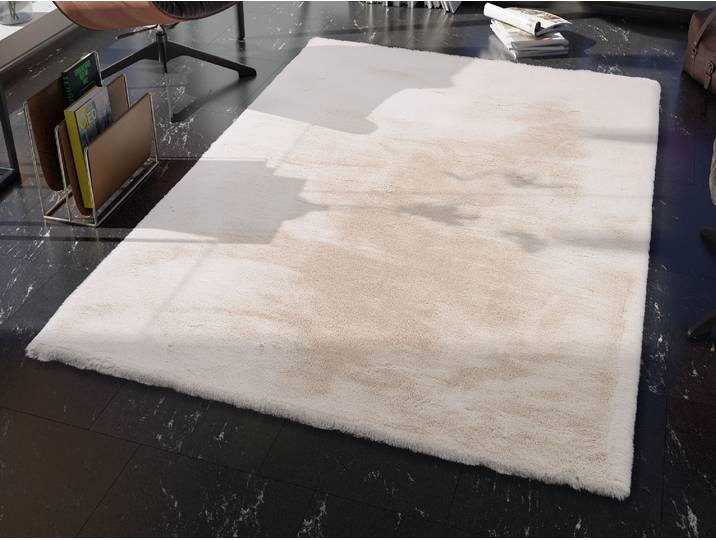 Hochflor-Teppich OCI DIE TEPPICHMARKE ROCKY SOFT, Fell Haptik , beige, B:67cm H:35mm L:130cm, Polyester, Teppiche, Hochflor-Teppich, Kunstfell, weich, kuschelig, maschinell gewebt, Kaninchen Haptik
